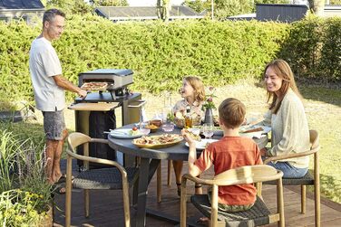 Газова піч для піци Cozze на відкритому повітрі - швидко та легко, ідеально підходить для піци Ø34 см, електронне запалювання, двошарова термостійка тип, 17'