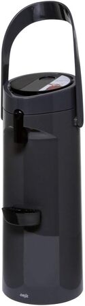Термос Emsa 515706 з насосом Ponza, ємність 1,9 л, ізольована чашка, важіль тиску, знімний піддон для крапель, антрацит