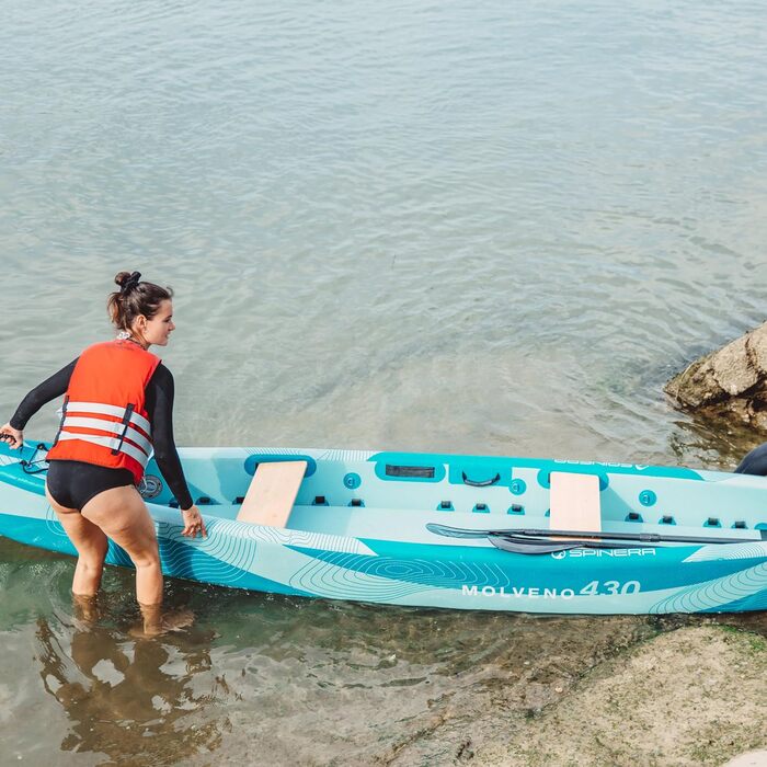 Каяк та каное Spinera Molveno для 1 та 2 осіб надувний технологія дропстібка стабільний та легкий для універсального використання, туризму також доступний у комплекті з сидіннями Molveno 430 (2 особи)