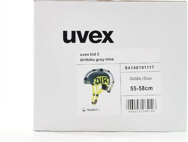 Міцний велосипедний шолом для дітей - індивідуальне регулювання розміру - оптимізована вентиляція 51-55 см dirtbike сіро-лаймовий,