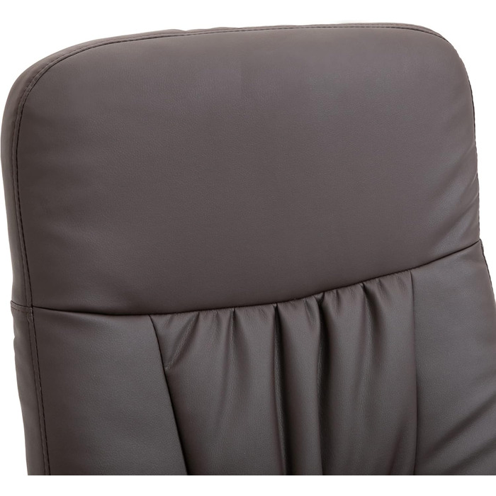 Крісло-реклайнер HOMCOM з підніжкою, поворотне на 360 крісло для телевізора з функцією відкидання, крісло для телевізора для вітальні, спальні, штучна шкіра, коричневий колір