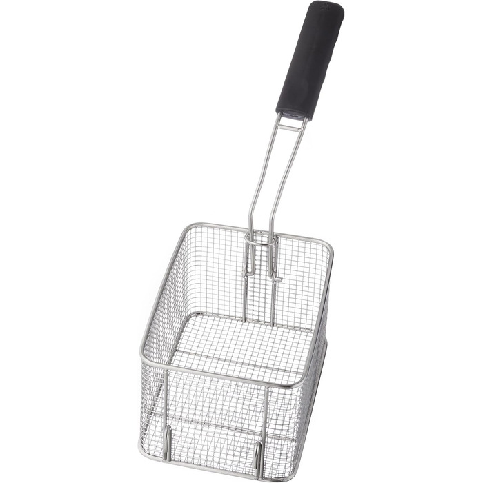 Професійна електрична фритюрниця METRO GDF3004, фритюрниця з нержавіючої сталі, 4 літри, 2500 Вт, швидке нагрівання, з кришкою, захисний термостат, холодна зона, нековзні ніжки