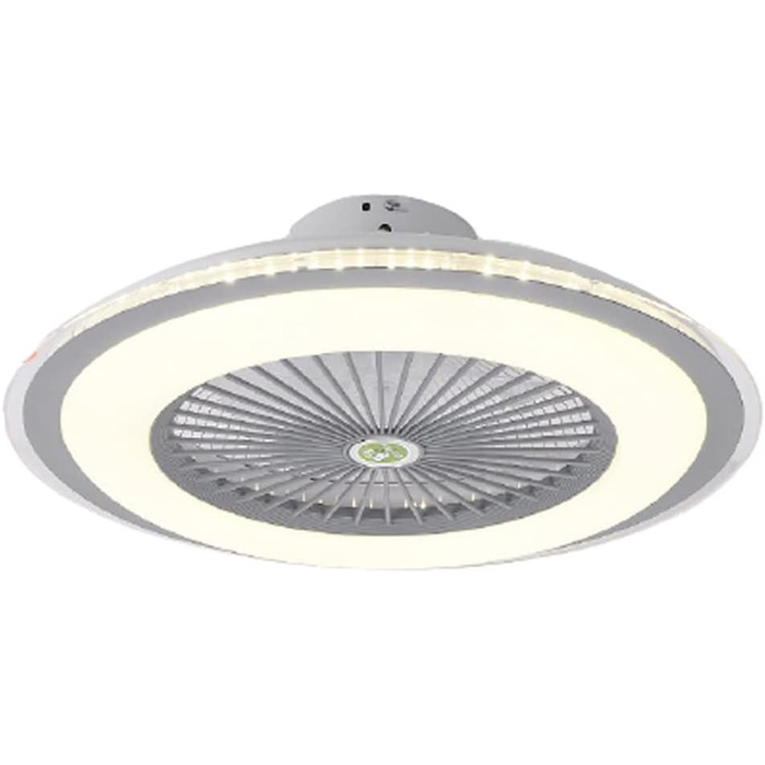 Великі стельові вентилятори в приміщенні зі світлом, 23,6-дюймовий закритий маленький стельовий вентилятор, прихований тихий акрил