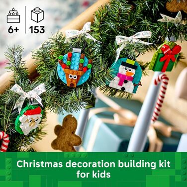 Конструктор LEGO Various Christmas Tree Pendants 40744, 153 деталі, ялинкові прикраси