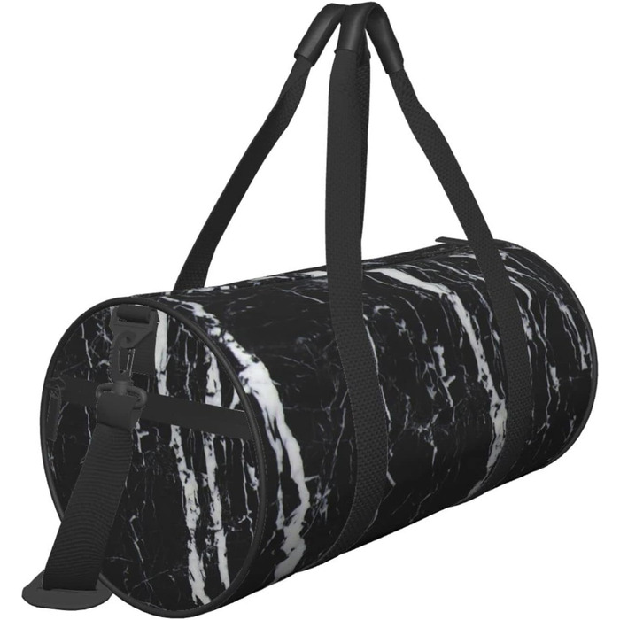 Містка дорожня сумка в мармуровому дизайні (чорно-білий), водонепроникна спортивна сумка для басейну