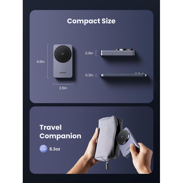 Сертифікована зарядна станція для iPhone потужністю 15 Вт, магнітна зарядна станція 2 в 1, сумісна з MagSafe, складний бездротовий