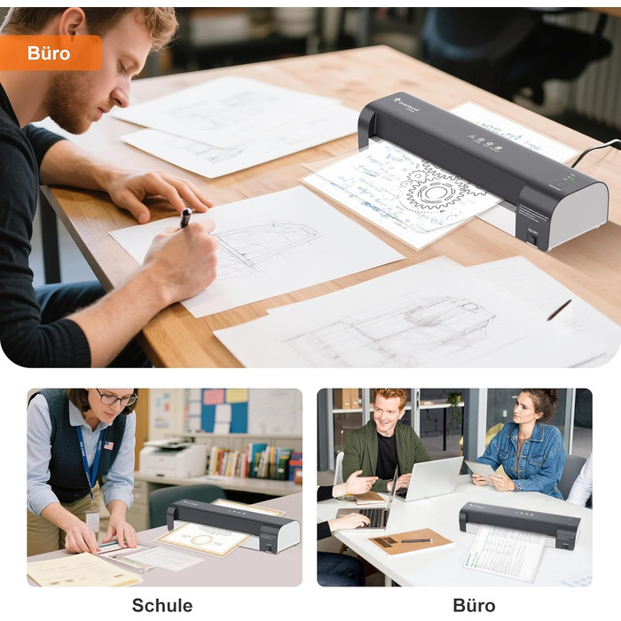 Ламінатор Bonsaii A3, швидкий нагрів та ламінування, 80-125 мікрон, захист від застрягання, ламінатор для школи, офісу та домашнього використання (L318-A) 13 дюймів 5 пакетів