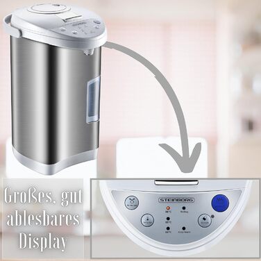 Термопот 5 літрів Ідеально підходить для глінтвейну Диспенсер для гарячої води з нержавіючої сталі Глінтвейн для вина Чайник Диспенсер для води Розповсюджувач Термос Диспенсер для глінтвейну Чайник для заварювання