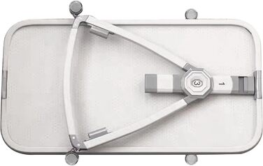 Дитяче ліжечко Side-by-Side, дитяче ліжечко 2-в-1 від народження до 25 кг, додаткове ліжко з 6 регулюваннями висоти, з матрацом/відкидною бічною панеллю/колесами, ліжечко з сітчастої тканини - 80 x 40 x 100-115 см - льон 80 x 40 x 100-115 см - льон