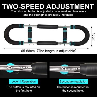 Тренажер для силових тренувань Twister Arm для чоловіків, регульований силовий еспандер Twister Bar вагою 40-100 фунтів, портативний тренажер для вправ на груди, плечі та руки з пружинним опором для силових тренувань верхньої частини тіла