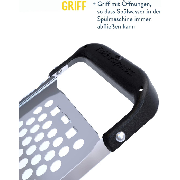 Слайсер Rhrspatz з нержавіючої сталі Spaetzle з функцією перемішування, дуже великий контейнер для тіста, готуйте шпецле в 4 рази