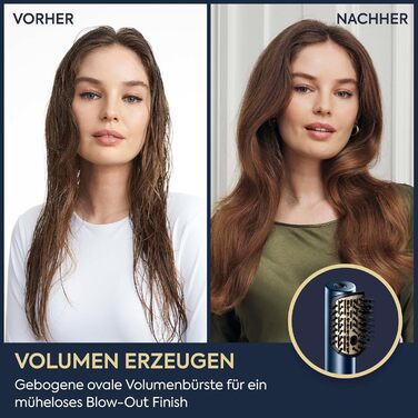 Мультистайлер BaByliss Air Wand фен, випрямляч та стайлер 3-в-1, синій гладкість та об'єм (для всіх типів волосся)