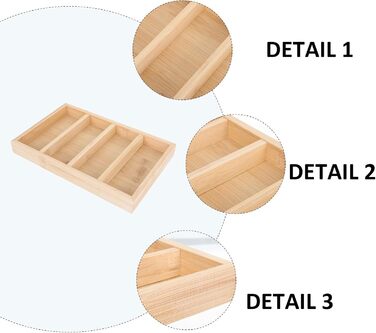 Підставка для окулярів Cabilock з кількома відділеннями, бамбукова підставка для окулярів, лоток для зберігання сонцезахисних окулярів, компактна та міцна, поліровані краї для захисту та презентації