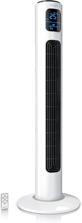 Баштовий вентилятор ECO Безшумний з двигуном постійного струму - лауреат премії 2024-12 швидкостей - вентилятор на п'єдесталі - та