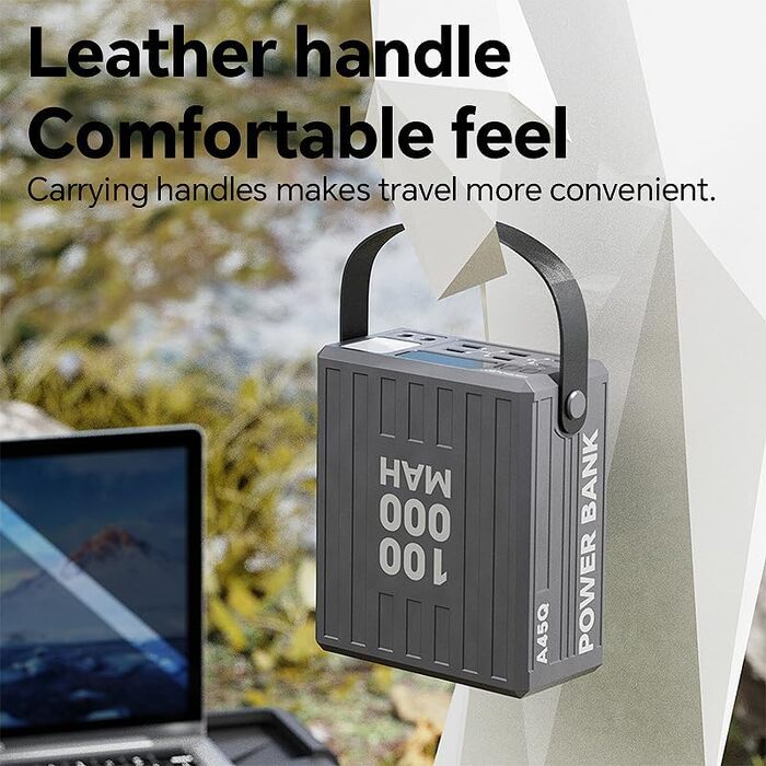 Павербанк зі швидкою зарядкою, потужністю 22,5 Вт від зарядного пристрою Konfulon (USB C, A, вхід і вихід постійного струму), PD3.