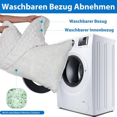 Охолоджувальна подушка для сну на боці SKYNY для підтримки шиї та плечей подушка з подрібненого пінного матеріалу з ефектом пам&39яті, ортопедична подушка для сну з регульованою висотою та чохлом, який можна прати, 5072 см