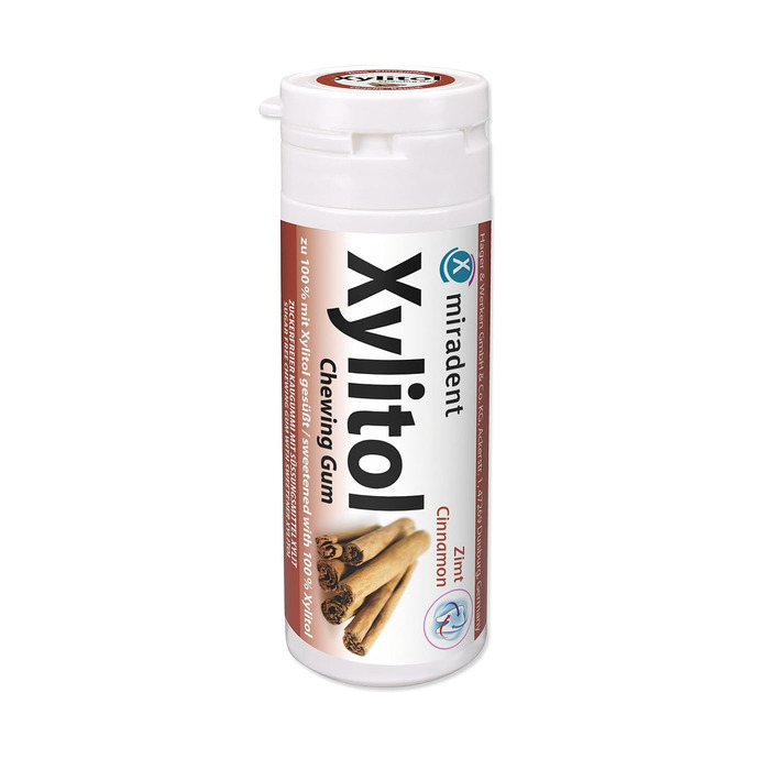 Жувальна гумка miradent Xylitol Dental Care з ксилітолом та корицею – 12 шт.