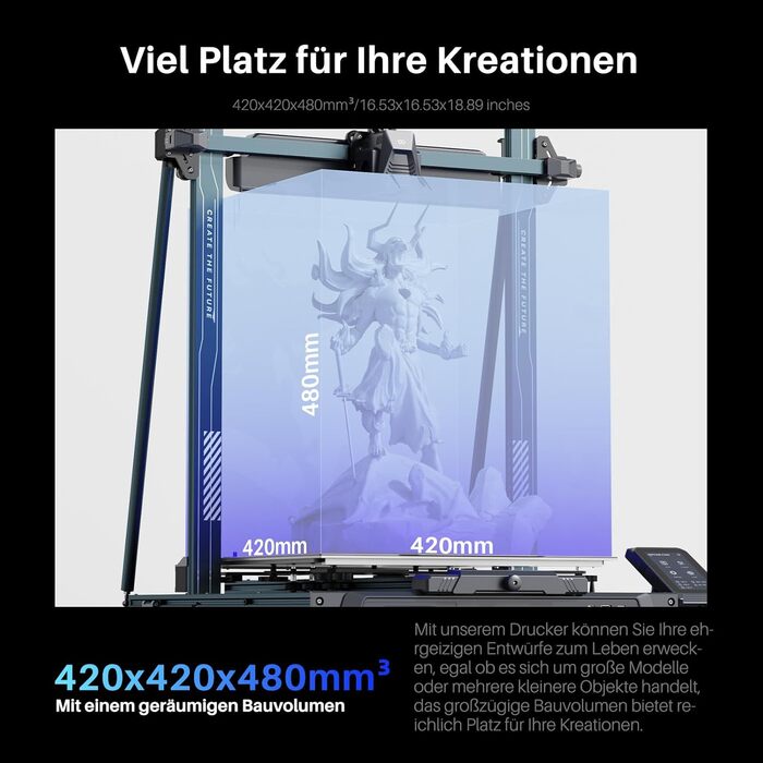 Принтер, 500 мм/с, високошвидкісний FDM 3D-принтер із високотемпературним соплом, автоматичним вирівнюванням і екструдером із прям