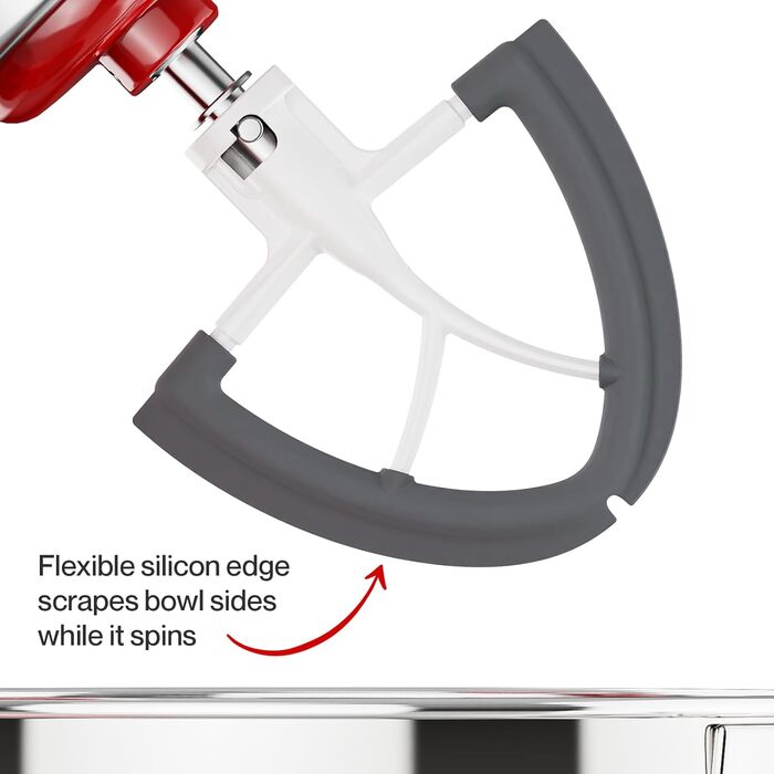 Аксесуари для плоскої мішалки Coolcook для блендерів Kitchenaid, 4,5-5 кварт для кухонного міксера Aid, аксесуари для мішалок Flexi для кухні