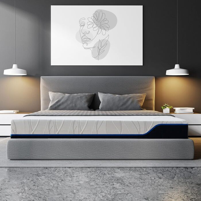 Матрац Classic Living Astralis з охолоджувальної гелевої піни з ефектом пам&39яті, дихаючий матрац середньої жорсткості Матрац у коробці Матрац з піни з ефектом пам&39яті, що знімає тиск, 140x200, 18 см 18.00 140 x 200 см
