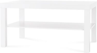 Журнальний столик IKEA Lack, меблі для вітальні, диванний столик з полицею, 90x55x45 см, білий
