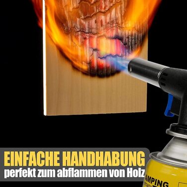 Газовий пальник MAGNUM з 8 картриджами по 227 г Зварювальний пальник, макс. температура 1300C Паяльна лампа з п&39єзорозпалом Кухонний пальник Бунзена