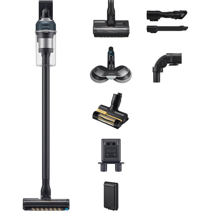 Акумуляторний пилосос Samsung Jet 85 Wet&Clean, 210 Вт, вкл. насадку для швабри та інші аксесуари, синій, VS20C85G7TB/WD 210 Вт Ру