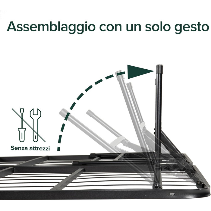 Розкладне ліжко Zinus SmartBase 160 x 190 см Висота 35 см Ідеально підходить як гостьове ліжко з місцем для зберігання речей під ліжком Металеве ліжко Чорне 160 x 190 см Чорний