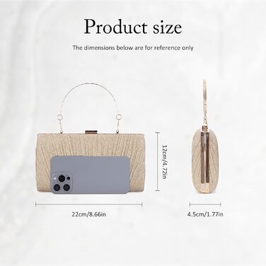 Золотий клатч для вечірок та свят жіноча сумочка з плісе та ланцюжком