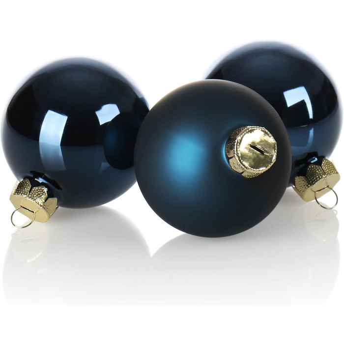 Різдвяні кульки 24 шт темно-сині com-four