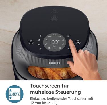 Фритюрниця Philips серії 3000 об'ємом 4,2 л, оглядове вікно, фритюрниця 16 в 1, технологія RapidAir Plus, менше жиру, додаток з ре