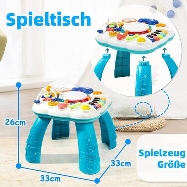 Іграшки від 1 року - Baby Toys Ігровий столик 6 в 1 Дитячі іграшки від 1 2 років 9 місяців Подарунки на день народження від 1 року