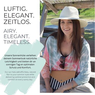 Жіноча панама-капелюх від сонця з тонкою стрічкою, солом&39яний капелюх, капелюх-флоппі, літній капелюх, капелюх-федора styleBREAKER, один розмір, білий