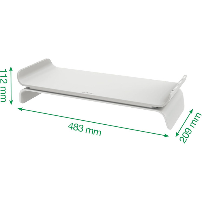 Регульована підставка для монітора, сіро-біла, 65040085. Підвищення монітора з двома рівнями регулювання для підтримки правильної постави.