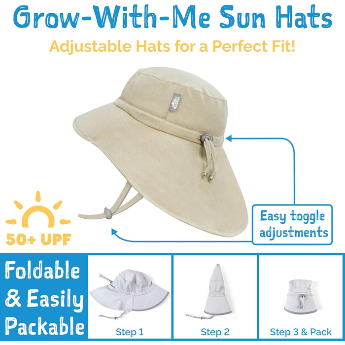 Швидковисихаюча сонцезахисна шапка із захистом для шиї для плавання, шапка для пригод для хлопчиків та дівчаток (XL 5-12 років, Otter)