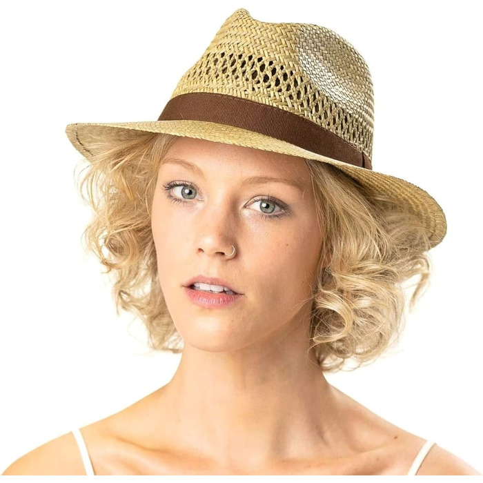 Чоловічі капелюхи Lipodo Traveller Солом&39яний капелюх Lipodo Sun Traveller, розмір L, натуральний