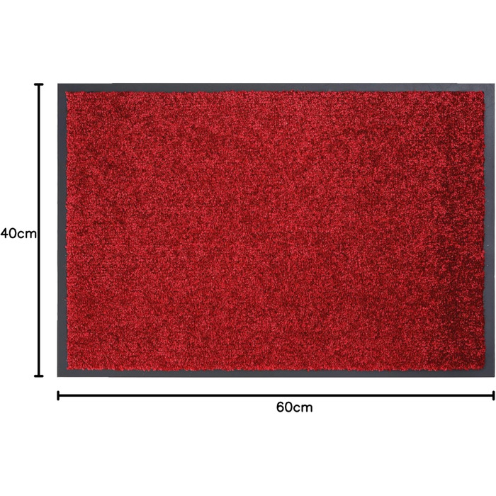 Міцний килимок Astra Perle для уловлювання бруду нековзний килимок для дверей килимки для підлоги в приміщенні вхідні килимки килимки (червоний, 40x60 см) 40 x 60 см (прямокутний) Червоний