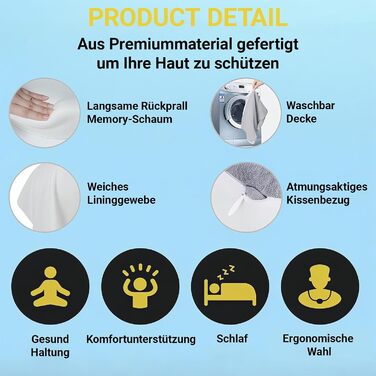 Універсальна подушка для колін для тих, хто спить на боці ергономічна подушка для ніг з подовженою конструкцією, підтримує стегна та коліна, підвищує комфорт сну, зі знімним чохлом, який можна прати