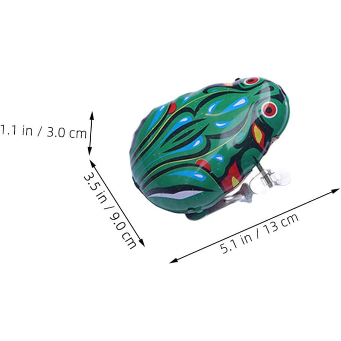 Ностальгічна іграшка стрибки Творча заводна іграшка заводна олов'яна іграшка ранніх тварин заводна іграшка настільний залізний стрибки жаба дитина, 7pcs