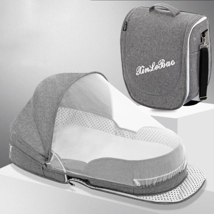 Дитяче ліжечко-дорожнє Tsuchiya Складана дитяча колиска-шезлонг Складане дитяче ліжко-намет з матрацом Портативний намет-ліжечко