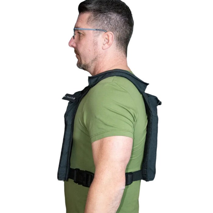 Плитоноска полегшена з кордури Kirasa чорна (Арт.KI1011)