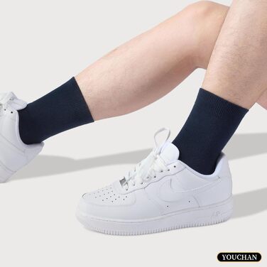 Пар безшовних ділових шкарпеток для чоловіків та жінок, дихаючі бавовняні чоловічі шкарпетки, 10 пар, сині, розмір 43-46, 10