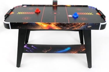 Світлодіодний стіл для аерохокею від FASports, аерохокей для дітей/підлітків віком від 8 років, стіл для аерохокею з повітряними штовхачами та шайбами, що світяться Solar Fury 138x67x82 см
