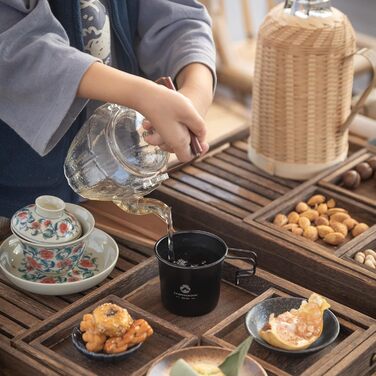 Набір з 2 предметів Campingmoon BKS-190-2P з нержавіючої сталі 304, малий, 210 мл, чорний