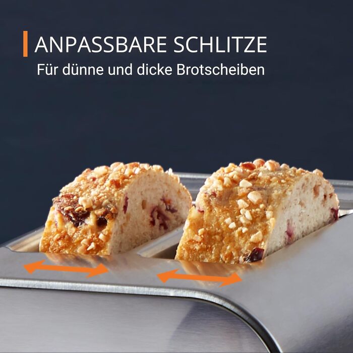 Тостер Krups KH682D Excellence Тостер 8 рівнів підсмажування 4 функції тостер на 2 скибочки підйомний пристрій знімний лоток для к