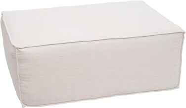 Диван-готель з оттоманкою, модульне розкладання праворуч/ліворуч, тканина/текстиль 63x270x190 см - кремовий, 54