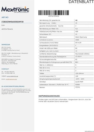 Світлодіодна стрічка Mextronic ZICK-ZACK 2835Z, нейтральний білий (4000K), 48W, 5 метрів, 24V, IP20 - гнучка та кутова