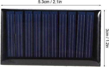 Міні сонячні батареї, портативний полікристалічний кремнієвий модуль сонячних панелей DIY Сонячна епоксидна пластина Електричні іграшкові матеріали, 8Pcs 30mA 5V