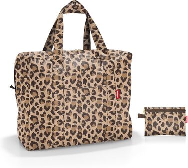 Сумка Reisenthel Mini Maxi Touringbag - складна компактна дорожня сумка з функцією кріплення на візок - водовідштовхувальна тканина Leo Macchiato Single