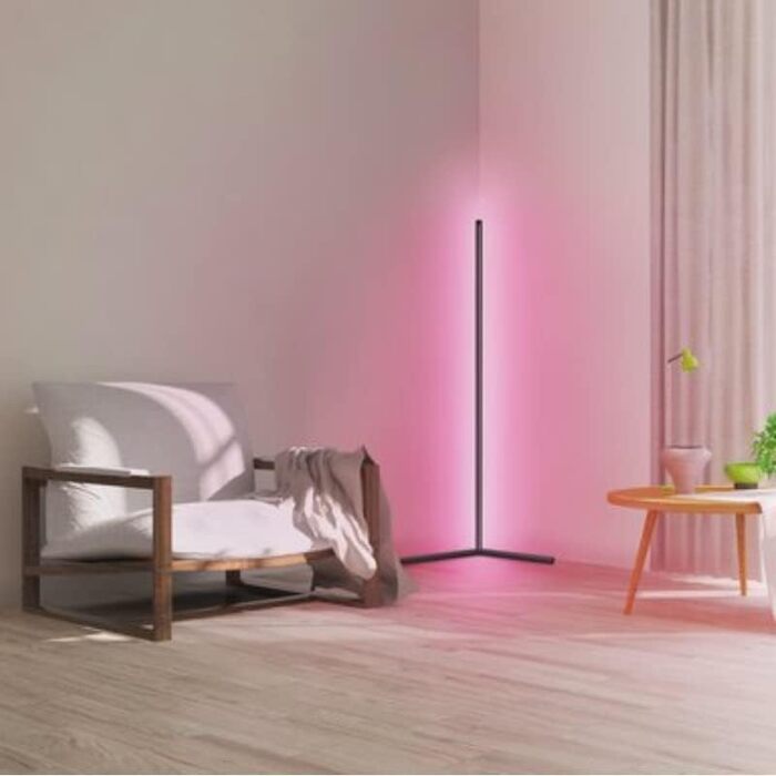 Розумна WiFi LED-торшерна лампа LEDVANCE Smart Corner, RGBW біле світло (2700-6500K), 10 Вт, 600 лм, 1400 мм, керування через додаток або голосові помічники (Alexa, Google), базовий комплект для приміщень